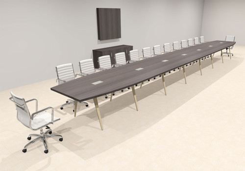 Modern Boat shaped 30' Feet Conference Table, #OF-CON-CW84