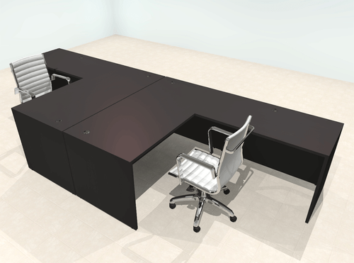 Two Person Modern Office Workstation Desk Set, #OT-SUL-FPN28