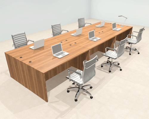 Six Person Modern Office Workstation Desk Set, #OT-SUL-FPN9