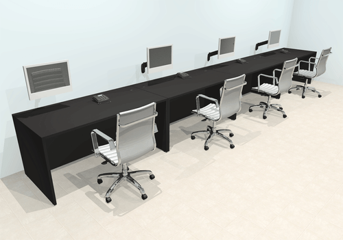 Four Person Modern Office Workstation Desk Set, #OT-SUL-SPN12