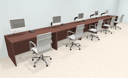 Five Person Modern Office Workstation Desk Set, #OT-SUL-SPN14