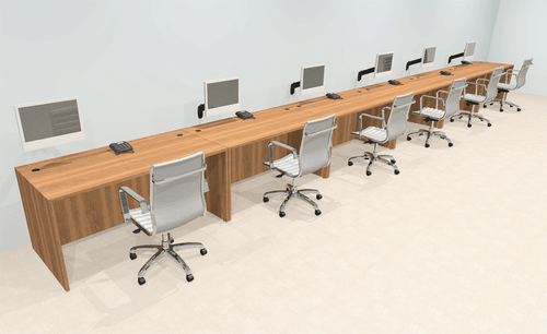 Six Person Modern Office Workstation Desk Set, #OT-SUL-SPN17