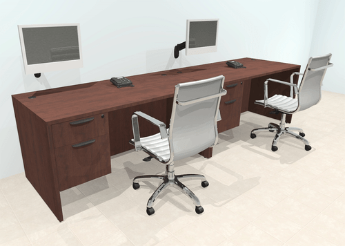Two Person Modern Office Workstation Desk Set, #OT-SUL-SPN22