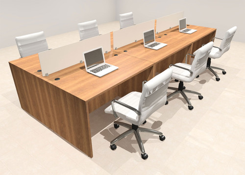 Six Person Modern Acrylic Divider Office Workstation Desk Set, #OT-SUS-FP21
