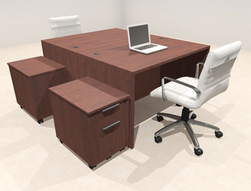 Two Person Modern No Panel Office Workstation Desk Set, #OT-SUS-FPN27