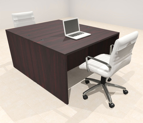 Two Person Modern No Panel Office Workstation Desk Set, #OT-SUS-FPN3