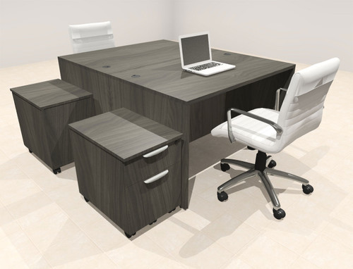 Two Person Modern No Panel Office Workstation Desk Set, #OT-SUS-FPN30