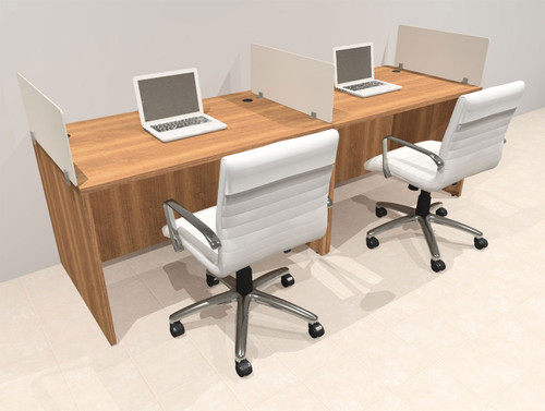 Two Person Modern Acrylic Divider Office Workstation Desk Set, #OT-SUS-SP1