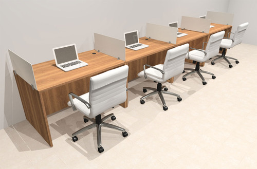 Four Person Modern Acrylic Divider Office Workstation Desk Set, #OT-SUS-SP11