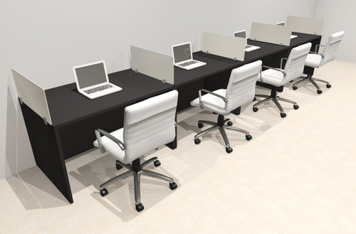 Four Person Modern Acrylic Divider Office Workstation Desk Set, #OT-SUS-SP14