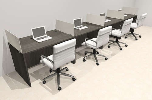 Four Person Modern Acrylic Divider Office Workstation Desk Set, #OT-SUS-SP15