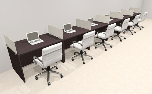 Six Person Modern Acrylic Divider Office Workstation Desk Set, #OT-SUS-SP23