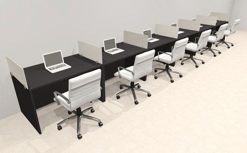 Six Person Modern Acrylic Divider Office Workstation Desk Set, #OT-SUS-SP24