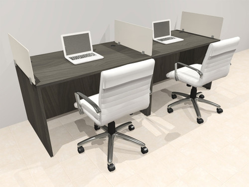 Two Person Modern Acrylic Divider Office Workstation Desk Set, #OT-SUS-SP5