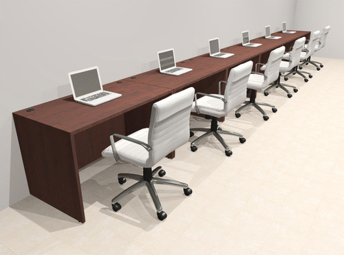 Six Person Modern No Panel Office Workstation Desk Set, #OT-SUS-SPN22