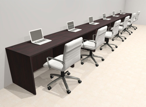 Six Person Modern No Panel Office Workstation Desk Set, #OT-SUS-SPN23