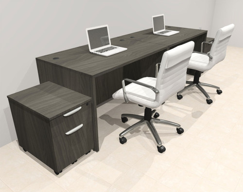 Two Person Modern No Panel Office Workstation Desk Set, #OT-SUS-SPN70