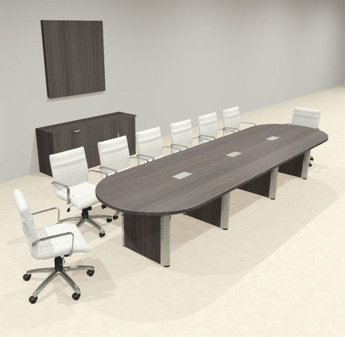 Racetrack Cable Management 14' Feet Conference Table, #OF-CON-CRP24