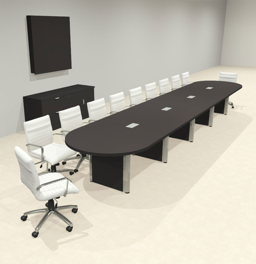 Racetrack Cable Management 20' Feet Conference Table, #OF-CON-CRP47