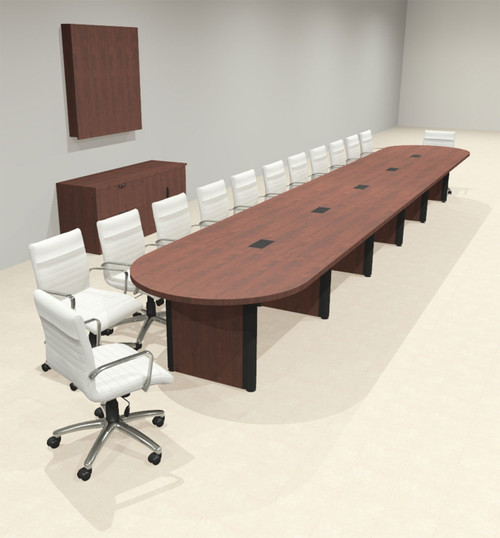 Racetrack Cable Management 24' Feet Conference Table, #OF-CON-CRP61