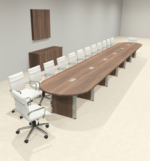 Racetrack Cable Management 26' Feet Conference Table, #OF-CON-CRP68