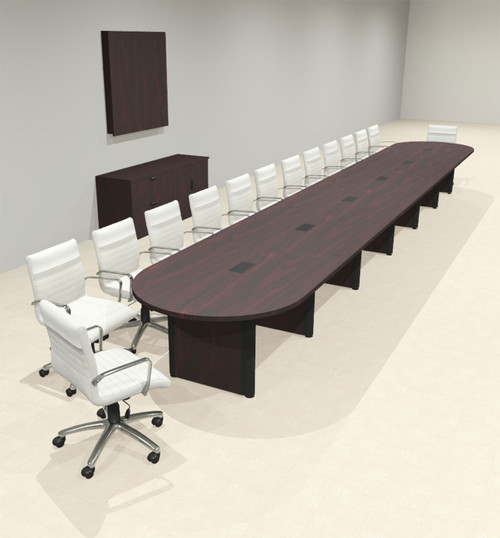 Racetrack Cable Management 26' Feet Conference Table, #OF-CON-CRP70