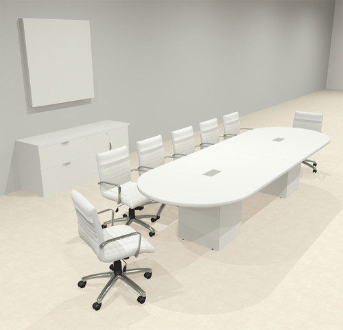 Modern Racetrack 12' Feet Conference Table, #OF-CON-CRQ9