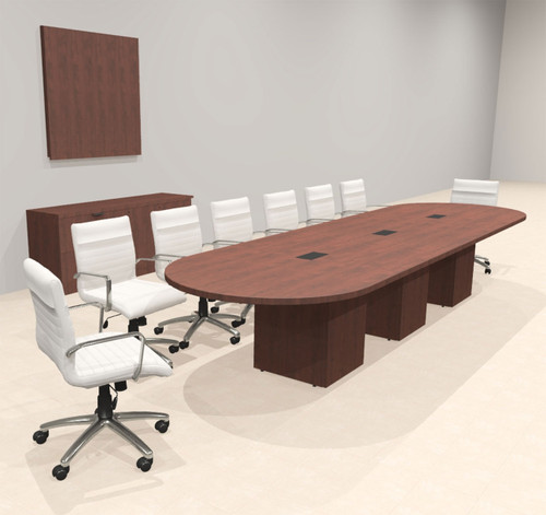 Modern Racetrack 14' Feet Conference Table, #OF-CON-CRQ21