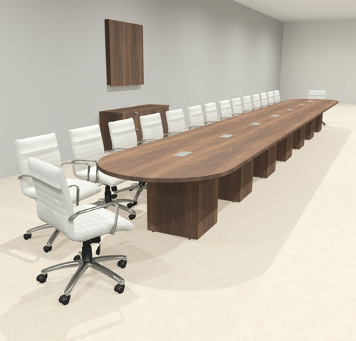 Modern Racetrack 30' Feet Conference Table, #OF-CON-CRQ84