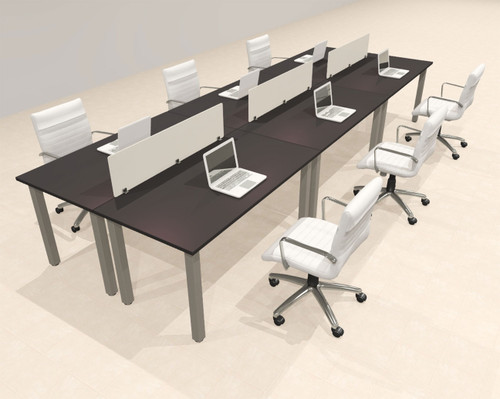 6 Person Modern  Metal Leg Office Workstation Desk Set, #OT-SUL-FPM14