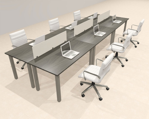 6 Person Modern  Metal Leg Office Workstation Desk Set, #OT-SUL-FPM15