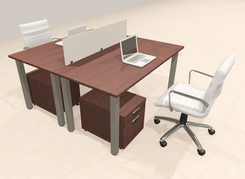 2 Person Modern  Metal Leg Office Workstation Desk Set, #OT-SUL-FPM47