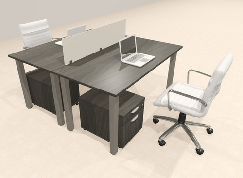 2 Person Modern  Metal Leg Office Workstation Desk Set, #OT-SUL-FPM50