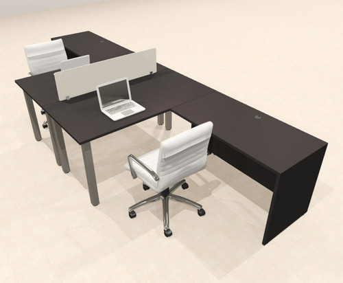 2 Person Modern  Metal Leg Office Workstation Desk Set, #OT-SUL-FPM94