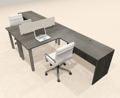 2 Person Modern  Metal Leg Office Workstation Desk Set, #OT-SUL-FPM95