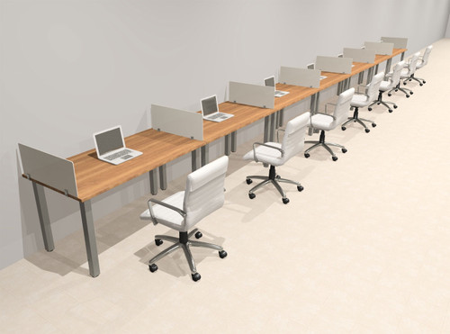 7 Person Modern  Metal Leg Office Workstation Desk Set, #OT-SUL-SPM26