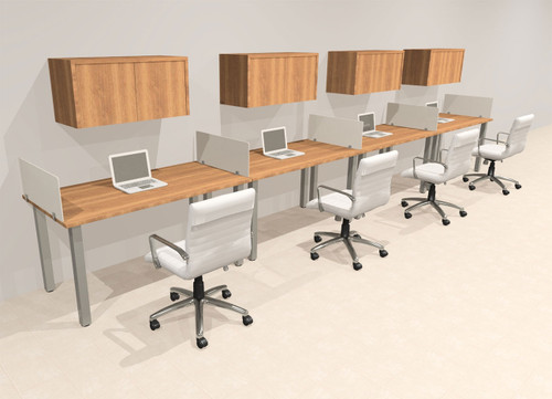 4 Person Modern  Metal Leg Office Workstation Desk Set, #OT-SUL-SPM61