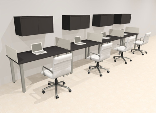 4 Person Modern  Metal Leg Office Workstation Desk Set, #OT-SUL-SPM64