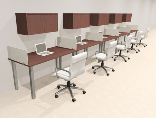 5 Person Modern  Metal Leg Office Workstation Desk Set, #OT-SUL-SPM67