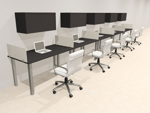 5 Person Modern  Metal Leg Office Workstation Desk Set, #OT-SUL-SPM69