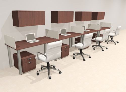 4 Person Modern  Metal Leg Office Workstation Desk Set, #OT-SUL-SPM87