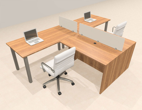 2 Person Modern  Metal Leg Office Workstation Desk Set, #OT-SUL-SPM101