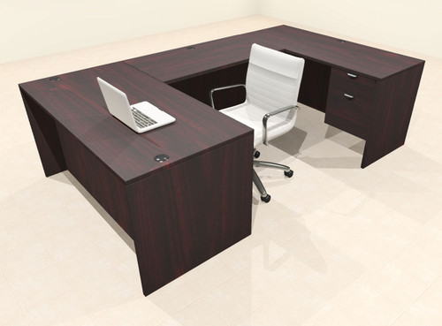 4pcs U Shaped 60"w X 102"d Modern Executive Office Desk, #OT-SUS-U3