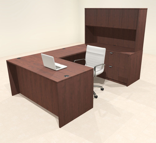 5pcs U Shaped 60"w X 102"d Modern Executive Office Desk, #OT-SUS-U22