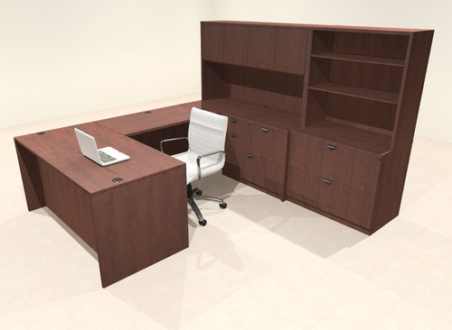 7pcs U Shaped 60"w X 102"d Modern Executive Office Desk, #OT-SUS-U42