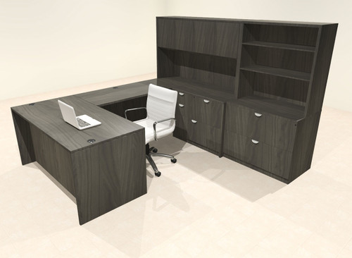 7pcs U Shaped 60"w X 102"d Modern Executive Office Desk, #OT-SUS-U45