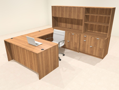 7pcs U Shaped 60"w X 102"d Modern Executive Office Desk, #OT-SUS-U56
