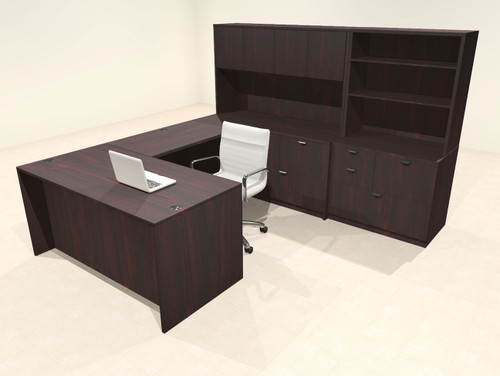 7pcs U Shaped 60"w X 102"d Modern Executive Office Desk, #OT-SUS-U58