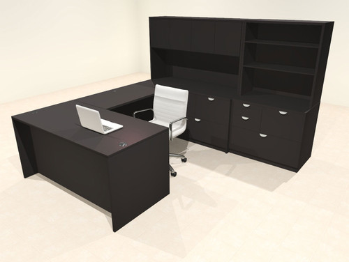 7pcs U Shaped 60"w X 102"d Modern Executive Office Desk, #OT-SUS-U59