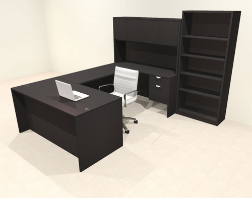 6pcs U Shaped 60"w X 102"d Modern Executive Office Desk, #OT-SUS-U64